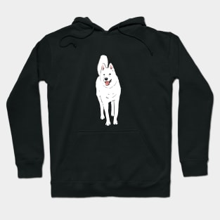 White Husky with Blue Eyes Hoodie